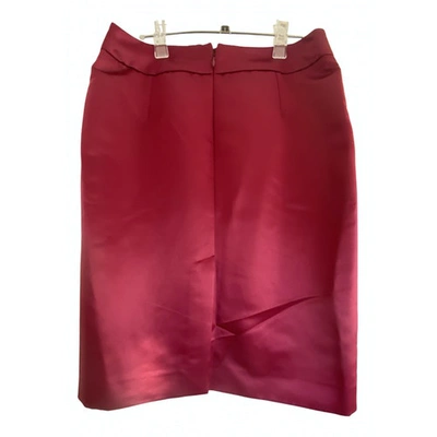 Pre-owned Armani Collezioni Skirt In Burgundy