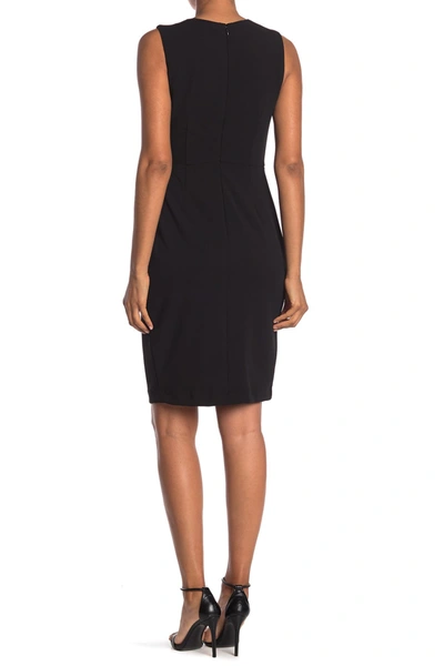 Shop Calvin Klein Mock Foldover Dress In Black