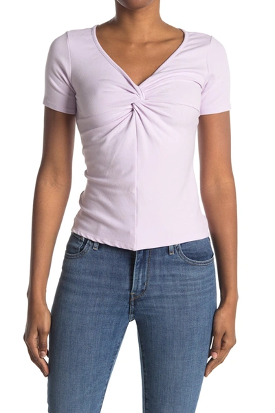 Shop Stateside Rib Reversible Twist Tee In Lilac