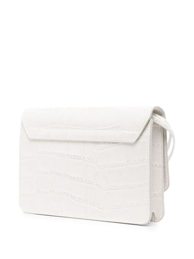 Shop Jacquemus Le Riviera Leather Crossbody Bag In White