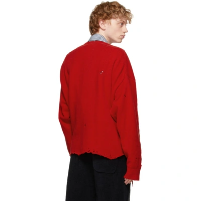 Shop Doublet Red Flower Corsage Cardigan