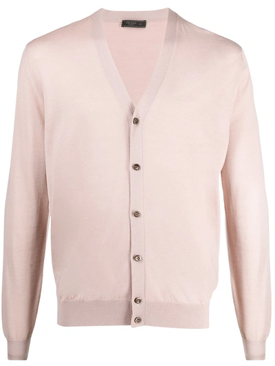 Prada Buttoned Wool Cardigan In Rosa