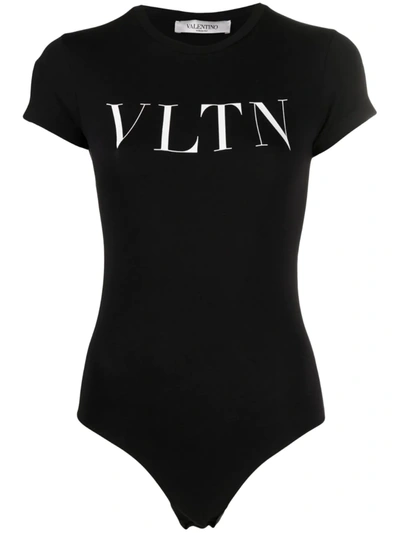 Shop Valentino Vltn-print Body In Black