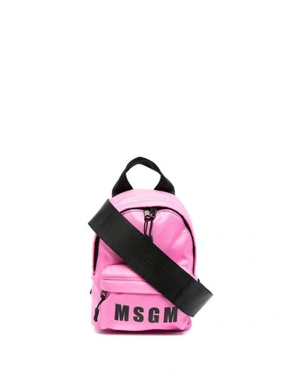 Logo print Backpack In Pink