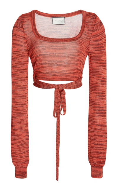 Shop Alexis Women's Loli Space-dyed Knit Crop Top In Red