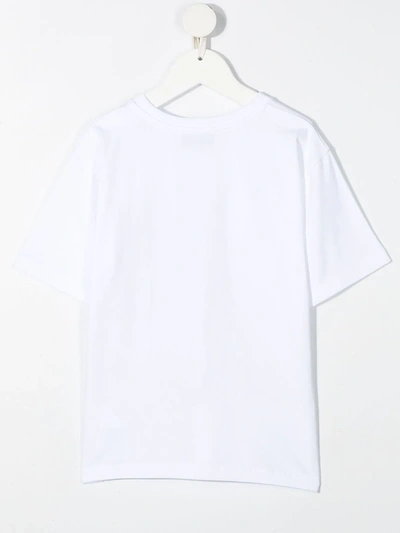 Shop Moschino Teddy-bear Print Cotton T-shirt In White