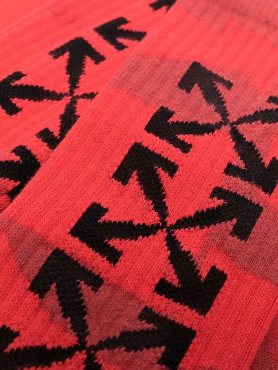 Shop Off-white Arrows-motif Socks In Red