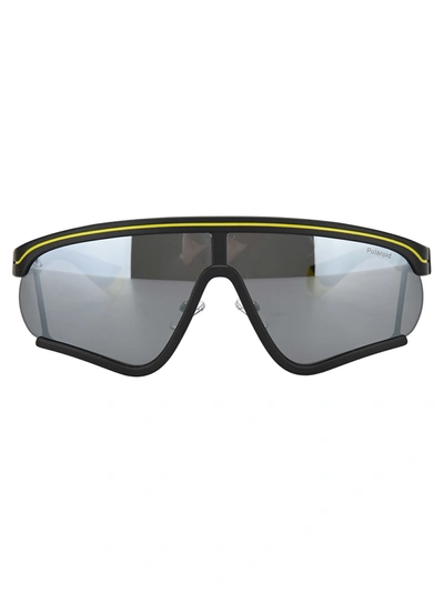 Shop Msgm X Polaroid Oversize-frame Sunglasses In Black