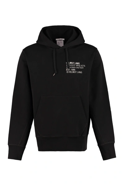 Shop Helmut Lang Hooded Sweatshirt In Black