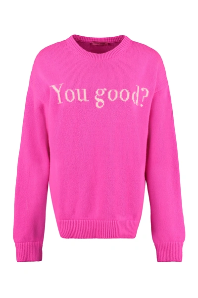 Shop Ireneisgood Wool And Cashmere Sweater In Fuchsia