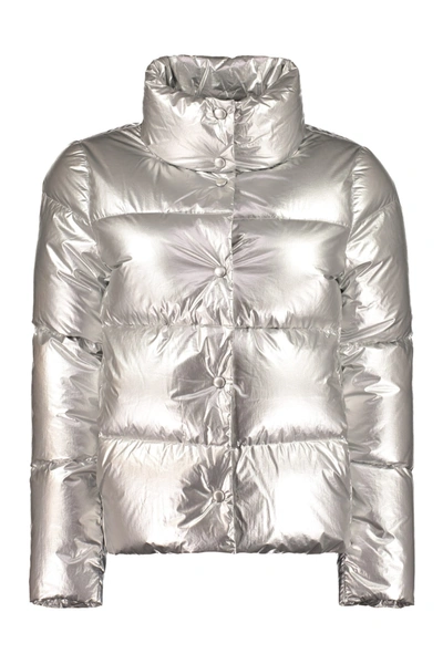 Shop Add Metallic Nylon Down Jacket In Silver