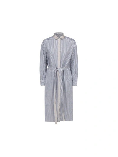 Shop Agnona Dress In Indigo