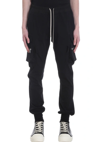 Shop Rick Owens Hastodon Cargo Pants In Black Cotton