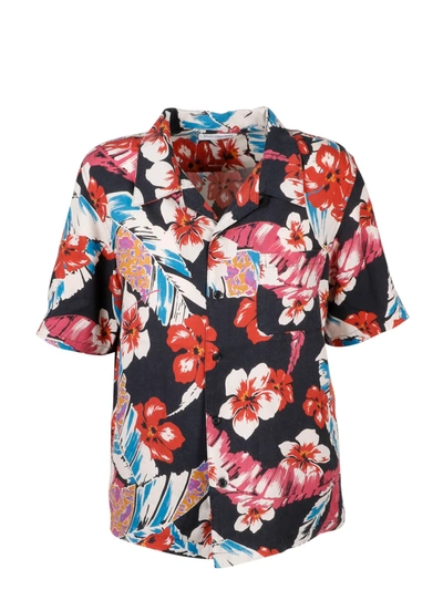 Shop Saint Laurent Hawaii Shirt Short