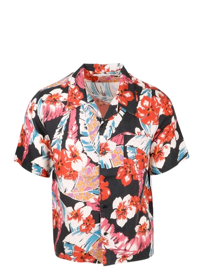 Shop Saint Laurent Hawaian Shirt In Multicolour