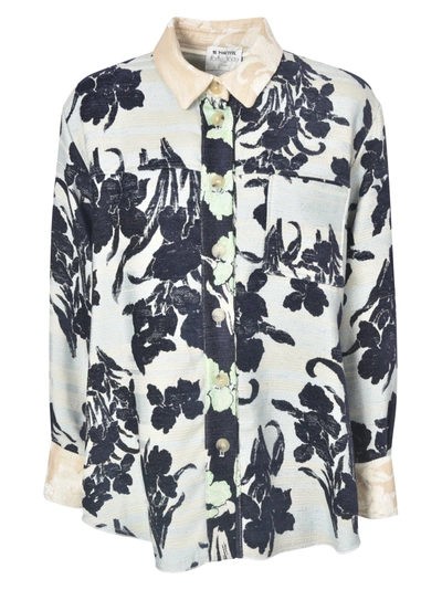 Shop Forte Forte Floral Embroidered Shirt In Mint