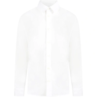 Shop Dolce & Gabbana White Shirt For Boy With Logo