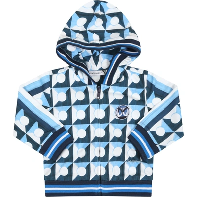 Shop Dolce & Gabbana Multicolor Sweatshirt For Babyboy In Blue