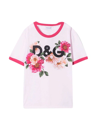 Shop Dolce & Gabbana Floral T-shirt In Rosa