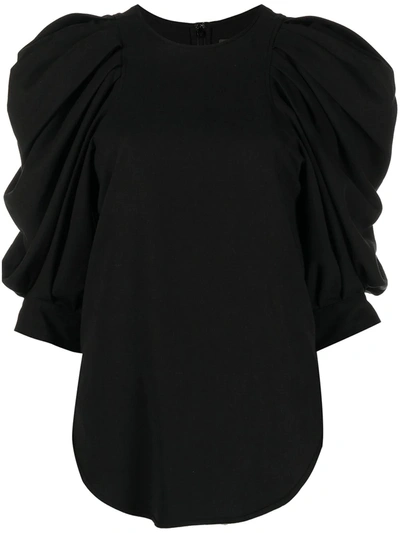 Shop Isabel Marant Puff-sleeve Blouse In Black