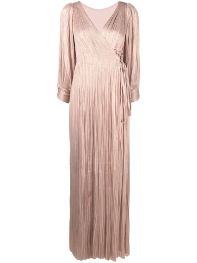 Shop Maria Lucia Hohan Puff-sleeve Evening Gown In Pink