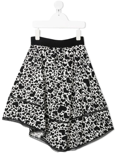 Shop Zadig & Voltaire Heart Print A-line Skirt In Black