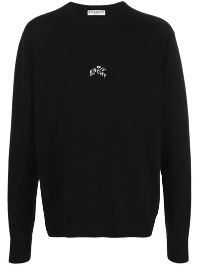 Shop Givenchy Logo-print Cashmere Jumper In Black