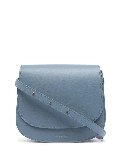 Shop Mansur Gavriel Classic Shoulder Bag In Blue