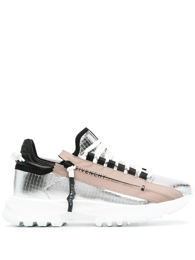 Givenchy Spectre Metallic Logo Zip Runner Sneakers In Silver | ModeSens