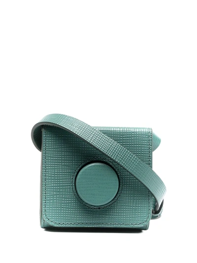 Shop Lemaire Mini Leather Camera Bag In Green