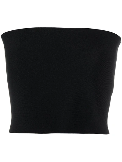 Shop Stella Mccartney Cropped Strapless Top In Black