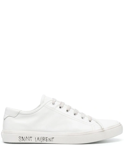 Shop Saint Laurent Malibu Low-top Sneakers In White