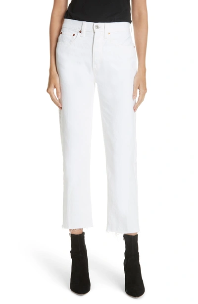 Shop Re/done Originals High Waist Stovepipe Jeans In White