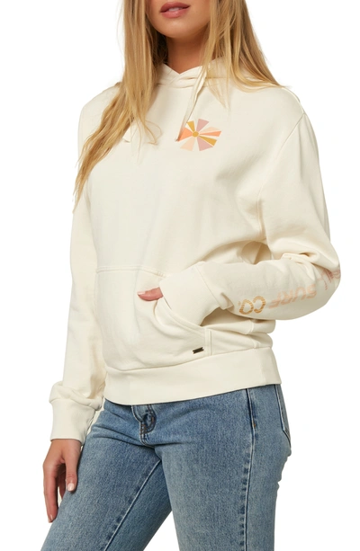 Shop O'neill Livie Hoodie In Winter Whi
