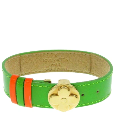 Pre-owned Louis Vuitton Green Monogram Vernis Wish Bracelet