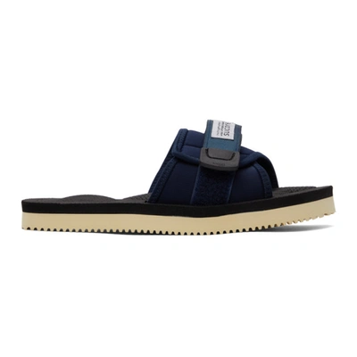 Shop Suicoke Navy & Black Padri Sandals