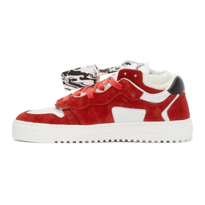 Shop Off-white Red & White Off Court Low Sneakers In Red Black