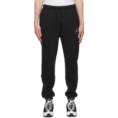 Shop Nike Black Jordan Jumpman Air Lounge Pants In Black/white