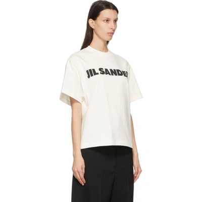 Shop Jil Sander Off-white Logo T-shirt In 102 Off Whi