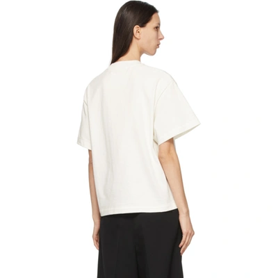 Shop Jil Sander Off-white Logo T-shirt In 102 Off Whi