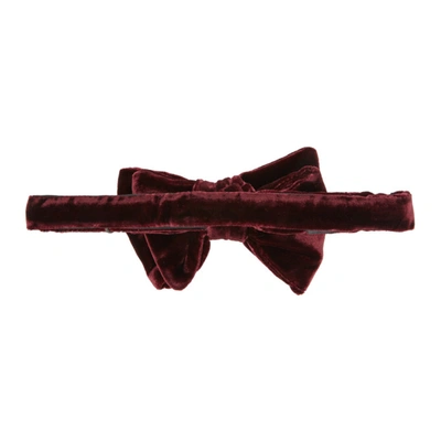 Shop Tom Ford Burgundy Velvet Bow Tie In R Brgndy