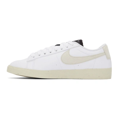 Shop Nike White & Grey Blazer Low Se Sneakers In 100 White
