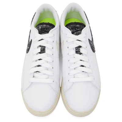 Shop Nike White & Grey Blazer Low Se Sneakers In 100 White