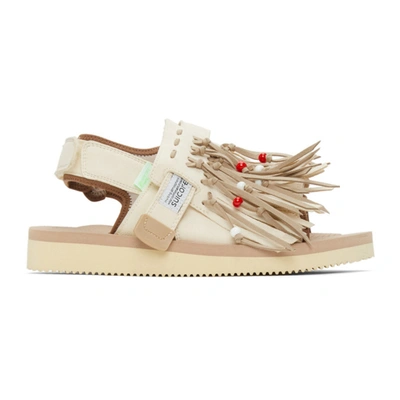 Shop Suicoke Beige Was-4ab Sandals In Offwhite