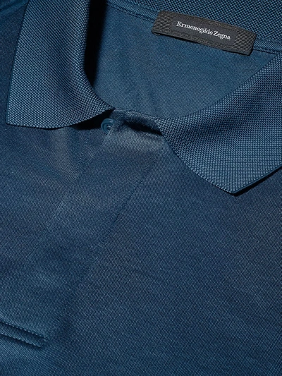 Shop Ermenegildo Zegna Short-sleeve Polo Shirt In Blue