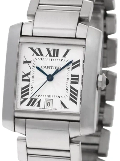 Pre-owned Cartier 2002  Tank Francaise 28mm In Silver