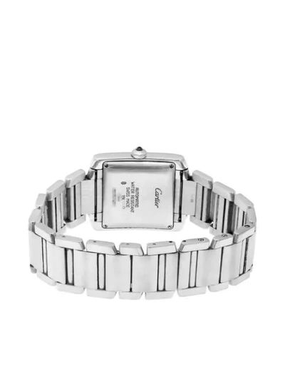 Pre-owned Cartier 2002  Tank Francaise 28mm In Silver