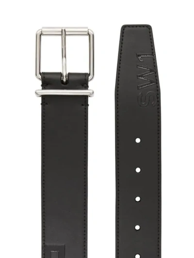 Shop Burberry Horseferry-print Belt In Black