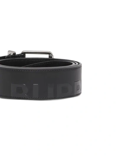 Shop Burberry Horseferry-print Belt In Black