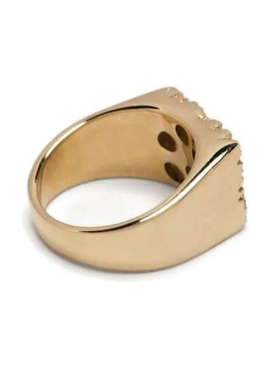 Shop Bleue Burnham The Mini Rose Signet Ring In Gold